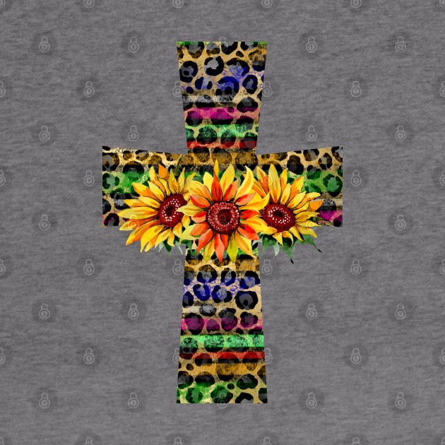 Serape Leopard Cross Png by Satic